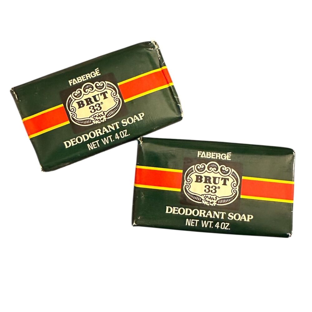 Brut 33 Faberge Vintage Deodorant Soap, 4 oz., 2 Pack